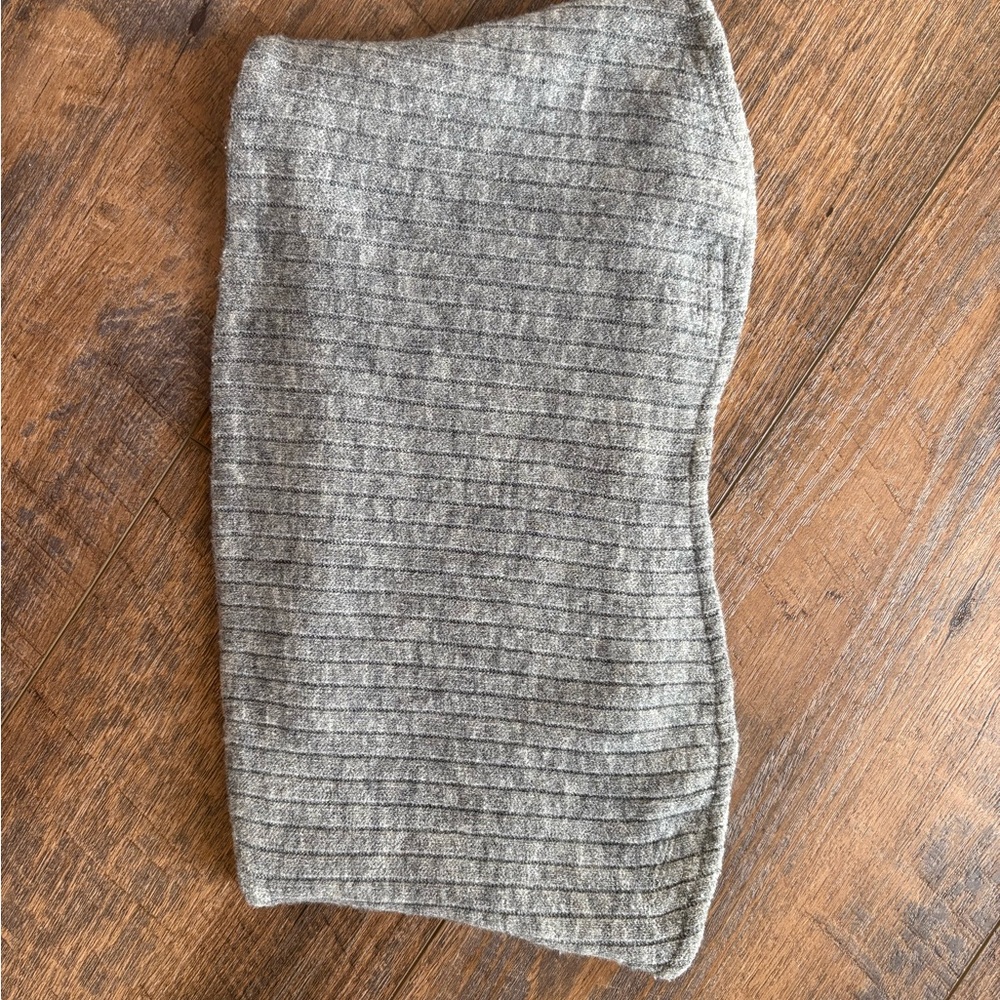 Gray Ribbed Women's Skirt